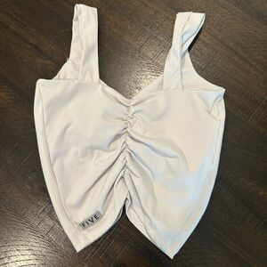 FIVE Dancewear White Ruched Tank Top for Women